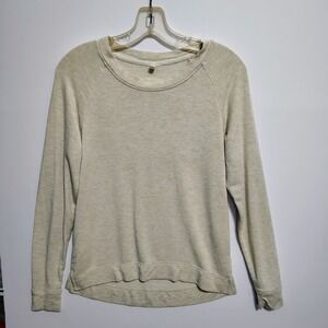 LOU & GREY Soft Heathered Beige XS Crewneck Long Sleeve Casual Sweatshirt‎